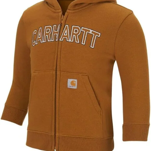 Carhartt Boys' Zip-up Hooded Long Sleeve Sweatshirt - Picture 11 of 11
